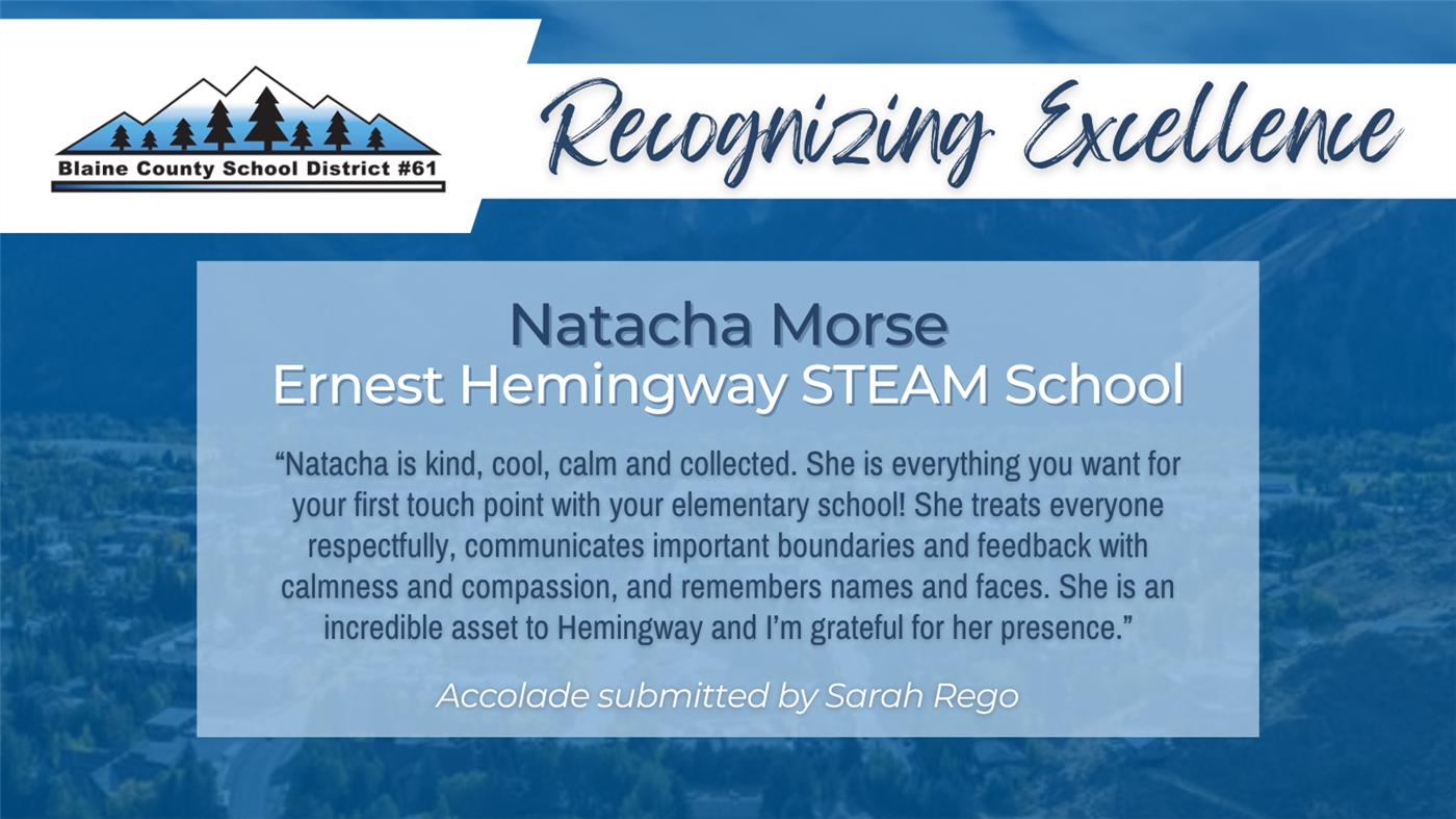  Recognizing Excellence: Natacha Morse